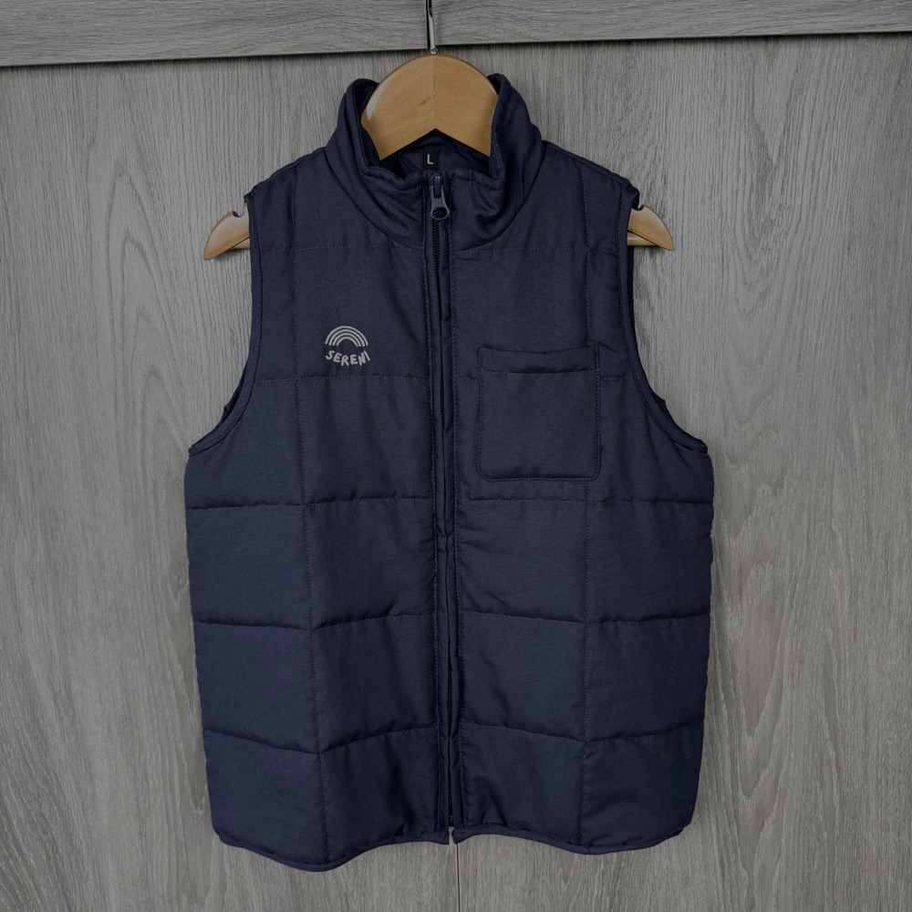 Sereni Calming Weighted Vest Kids Large Navy Blue Sensory Compression Therapy